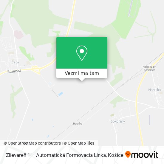 Zlievareň 1 – Automatická Formovacia Linka mapa