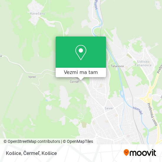 Košice, Čermeľ mapa