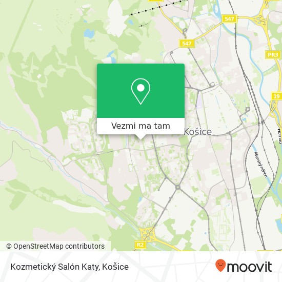 Kozmetický Salón Katy mapa