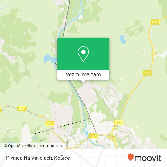 Pivnica Na Viniciach mapa