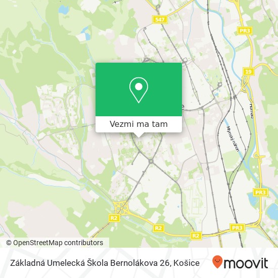 Základná Umelecká Škola Bernolákova 26 mapa