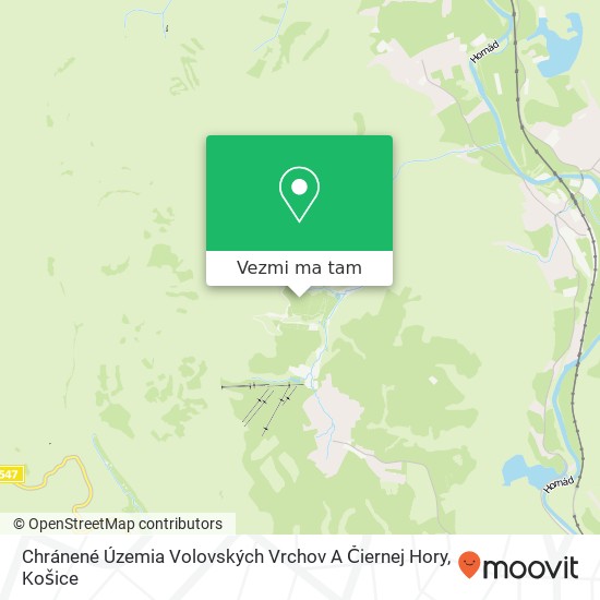 Chránené Územia Volovských Vrchov A Čiernej Hory mapa