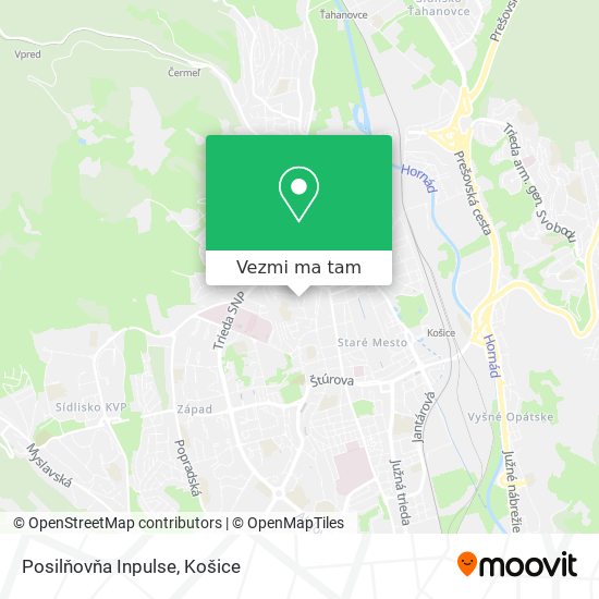 Posilňovňa Inpulse mapa