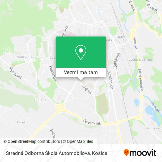 Stredná Odborná Škola Automobilová mapa