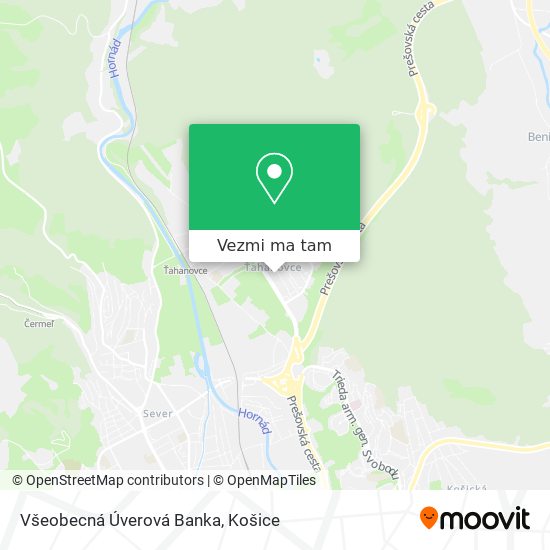 Všeobecná Úverová Banka mapa