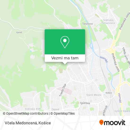 Včela Medonosná mapa