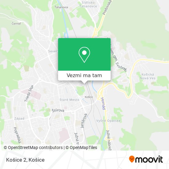 Košice 2 mapa