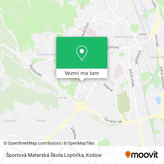 Športová Materská Škola Loptička mapa