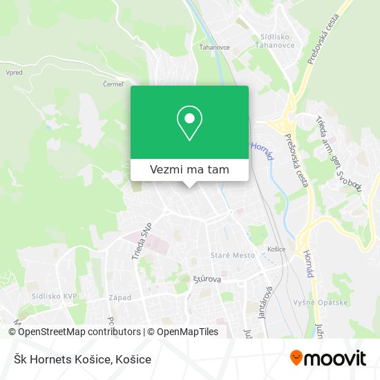 Šk Hornets Košice mapa