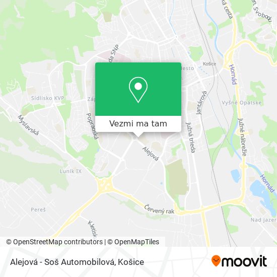 Alejová - Soš Automobilová mapa