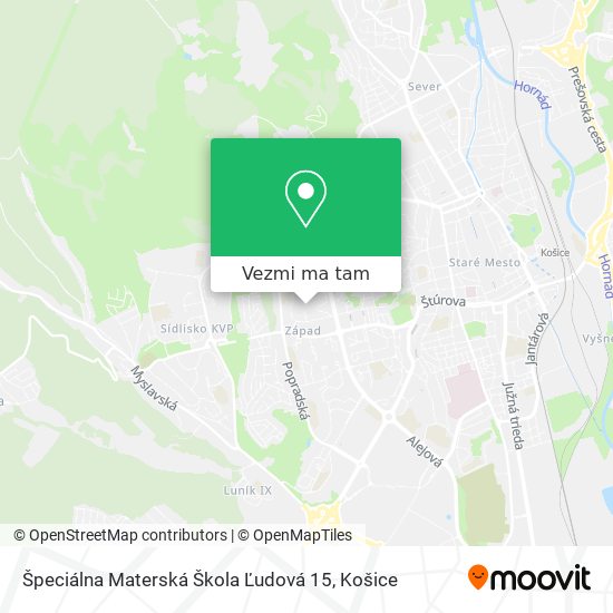 Špeciálna Materská Škola Ľudová 15 mapa