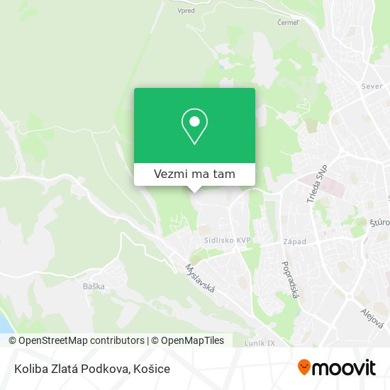 Koliba Zlatá Podkova mapa