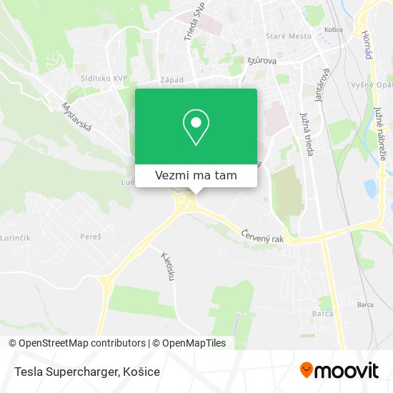 Tesla Supercharger mapa