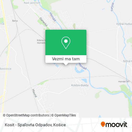 Kosit - Spaľovňa Odpadov mapa