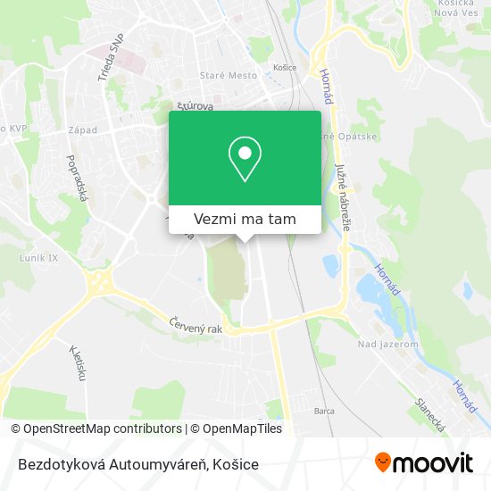 Bezdotyková Autoumyváreň mapa