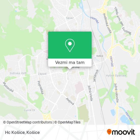 Hc Košice mapa