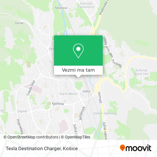 Tesla Destination Charger mapa