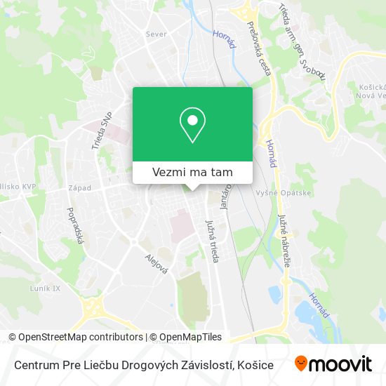 Centrum Pre Liečbu Drogových Závislostí mapa