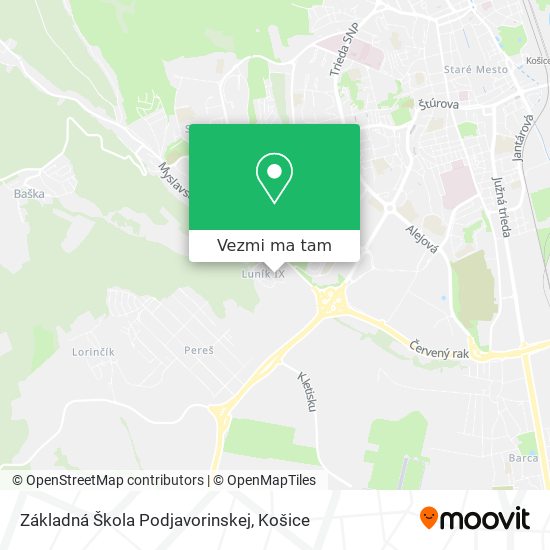 Základná Škola Podjavorinskej mapa