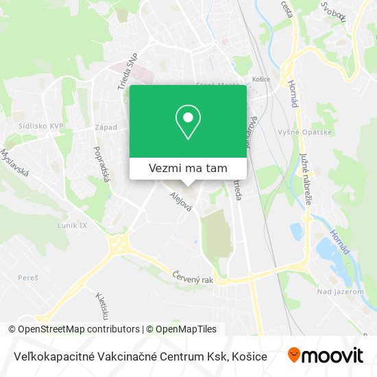 Veľkokapacitné Vakcinačné Centrum Ksk mapa