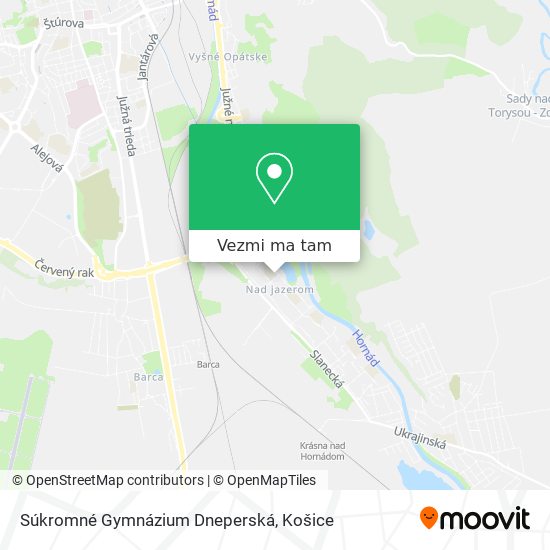 Súkromné Gymnázium Dneperská mapa