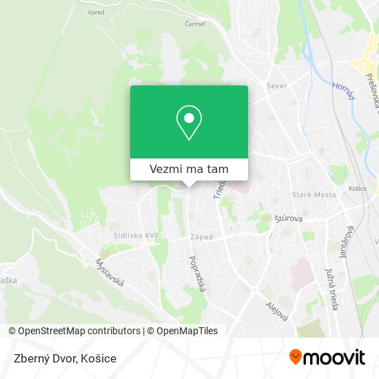 Zberný Dvor mapa