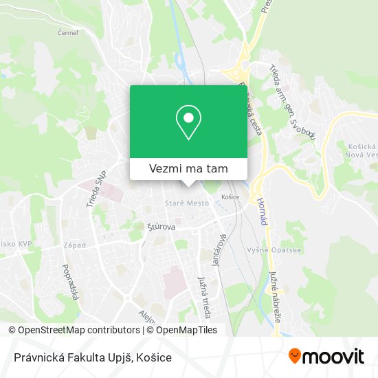 Právnická Fakulta Upjš mapa