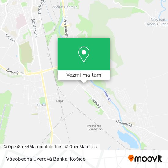 Všeobecná Úverová Banka mapa