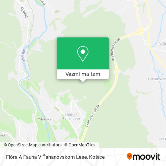 Flóra A Fauna V Ťahanovskom Lese mapa