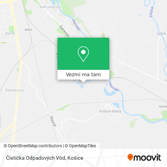 Čistička Odpadových Vôd mapa