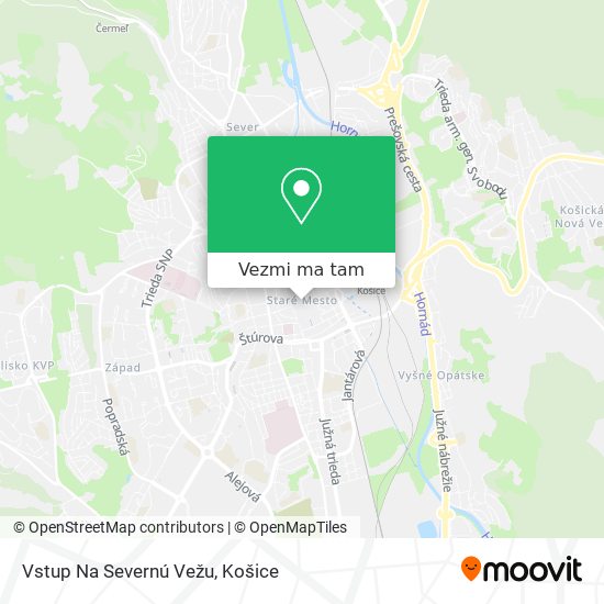 Vstup Na Severnú Vežu mapa