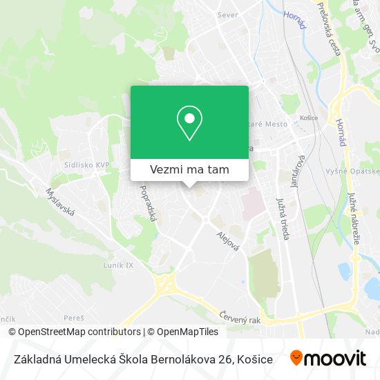 Základná Umelecká Škola Bernolákova 26 mapa