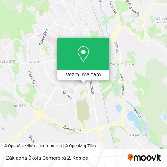 Základná Škola Gemerská 2 mapa