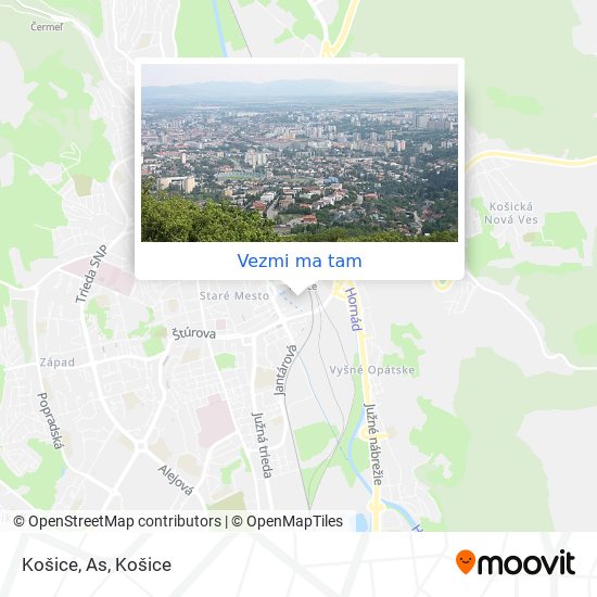 Košice, As mapa