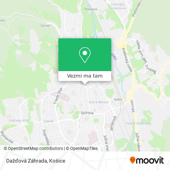 Dažďová Záhrada mapa