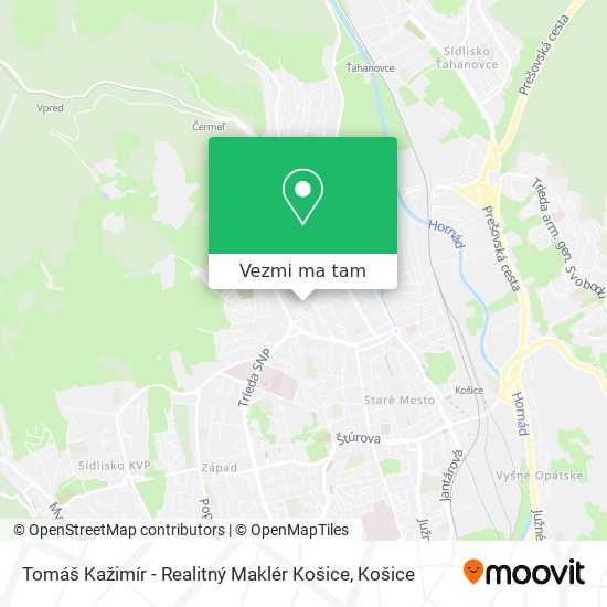 Tomáš Kažimír - Realitný Maklér Košice mapa