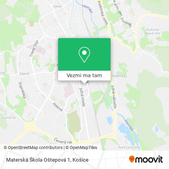 Materská Škola Oštepová 1 mapa