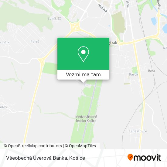 Všeobecná Úverová Banka mapa