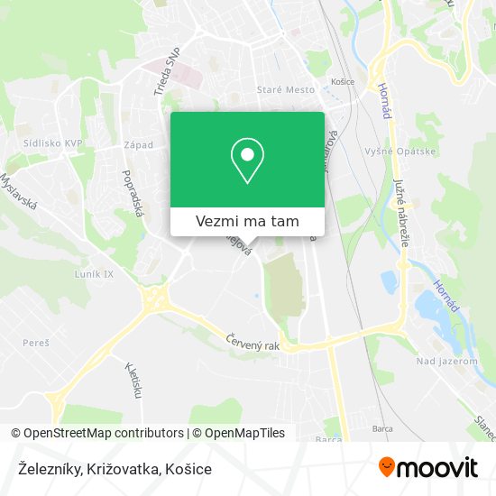 Železníky, Križovatka mapa