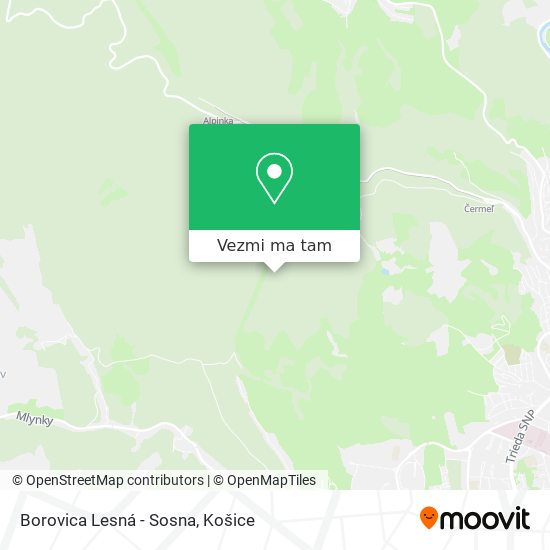 Borovica Lesná - Sosna mapa