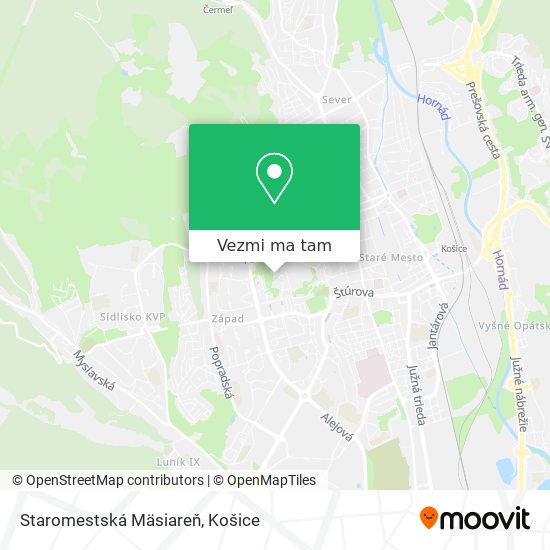 Staromestská Mäsiareň mapa