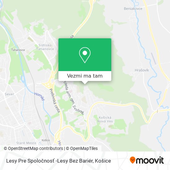 Lesy Pre Spoločnosť -Lesy Bez Bariér mapa