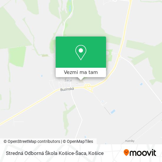 Stredná Odborná Škola Košice-Šaca mapa