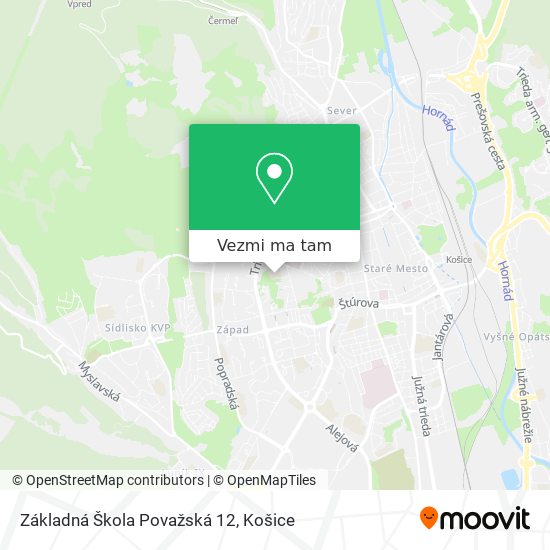 Základná Škola Považská 12 mapa