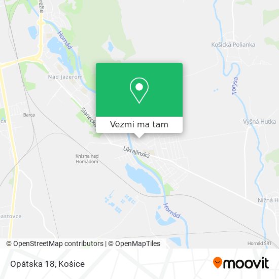 Opátska 18 mapa