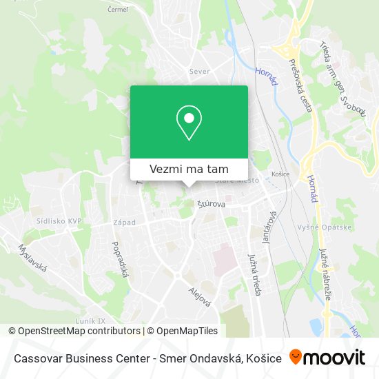 Cassovar Business Center - Smer Ondavská mapa