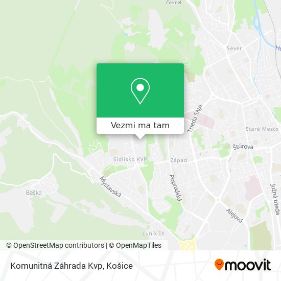 Komunitná Záhrada Kvp mapa