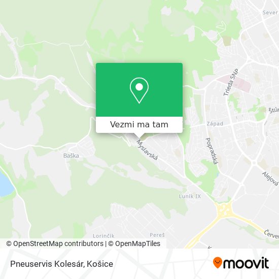 Pneuservis Kolesár mapa