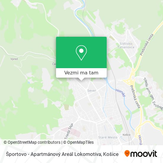 Športovo - Apartmánový Areál Lokomotíva mapa