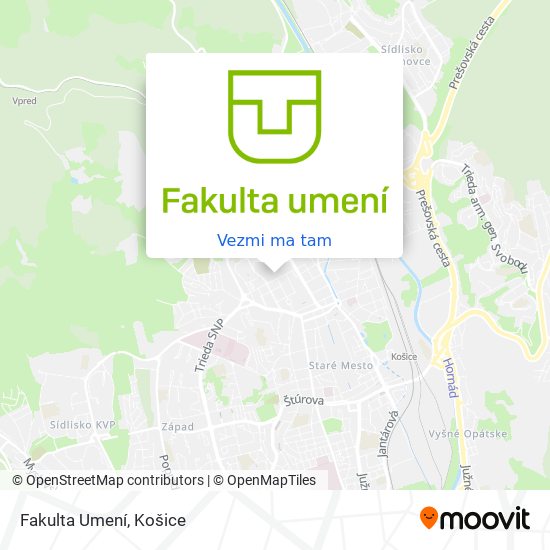 Fakulta Umení mapa